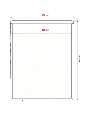 Tenda a Rullo per Esterni 180x230 cm Verde Scuro HDPE