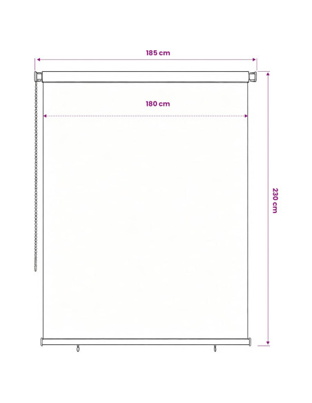 Tenda a Rullo per Esterni 180x230 cm Verde Scuro HDPE