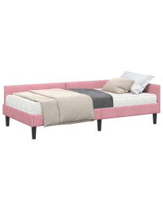 Struttura Letto Angolare con Materasso 2 pcs Grigio Velluto 2