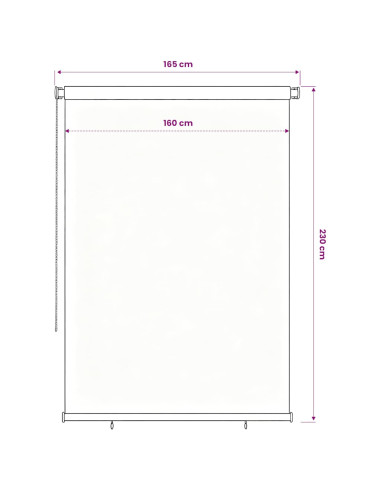 Tenda a Rullo per Esterni 160x230 cm Marrone HDPE