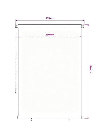 Tenda a Rullo per Esterni 160x230 cm Marrone HDPE