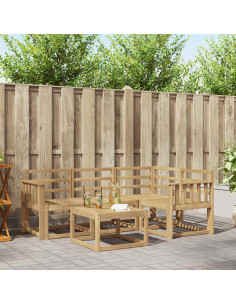 Set di divani da esterno 5 pcs Bianco 59 x 59 x 37 cm