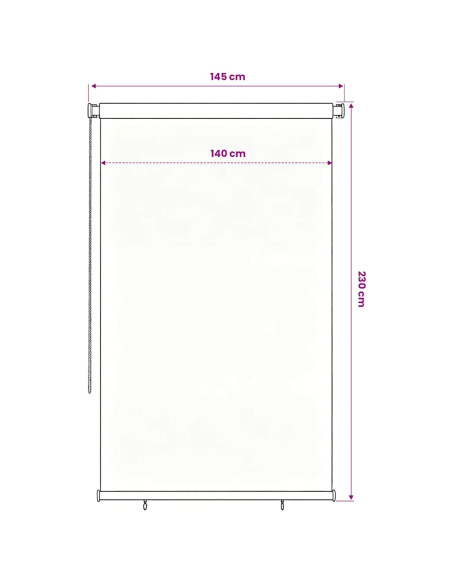 Tenda a Rullo per Esterni 140x230 cm Verde Scuro HDPE