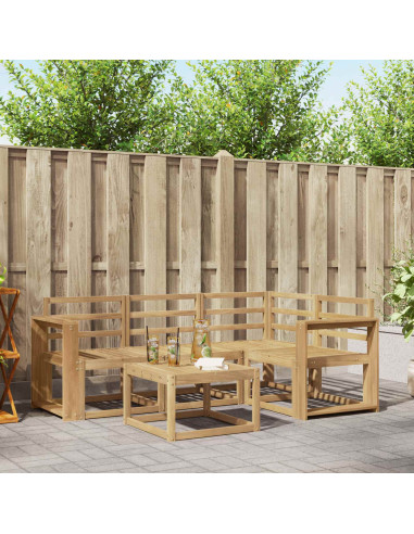 Set di divani da esterno 5 pcs Bianco 59 x 59 x 37 cm