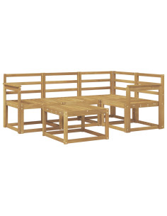 Set di divani da esterno 5 pcs Bianco 59 x 59 x 37 cm 2