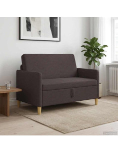 Divano con Storage Marrone Scuro 122 x 78 x 87 cm Poliestere