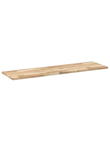 Piano da Bagno Non Trattato 120x40x2cm Legno Massello di Acacia