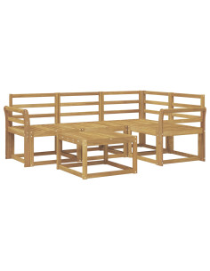 Set di divani da esterno 5 pcs Bianco 59 x 59 x 37 cm 2
