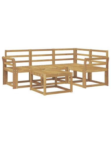 Set di divani da esterno 5 pcs Bianco 59 x 59 x 37 cm