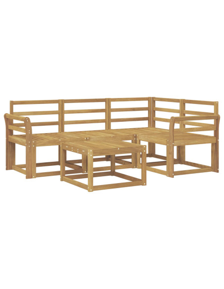 Set di divani da esterno 5 pcs Bianco 59 x 59 x 37 cm