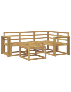 Set di divani da esterno 5 pcs Bianco 59 x 59 x 37 cm 2