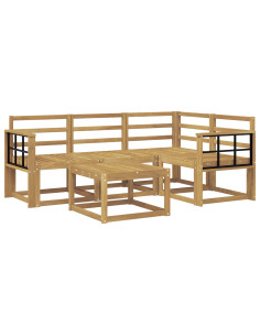 Set di divani da esterno 5 pcs Bianco 59 x 59 x 37 cm 2