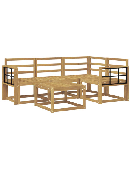 Set di divani da esterno 5 pcs Bianco 59 x 59 x 37 cm