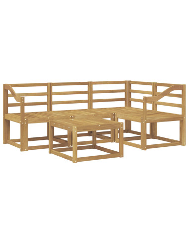 Set di divani da esterno 5 pcs Bianco 59 x 59 x 37 cm