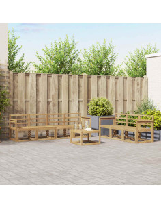 Set di divani da esterno 8 pcs Bianco 59 x 59 x 37 cm