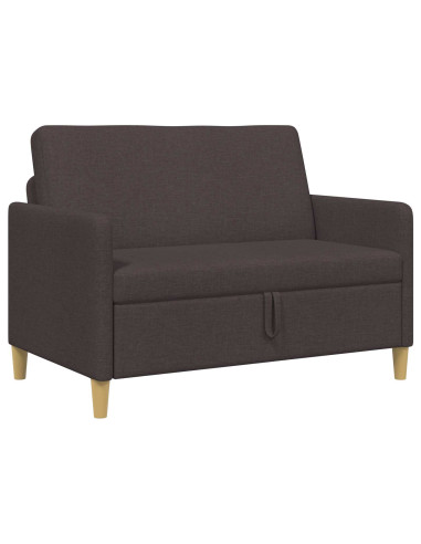 Divano con Storage Marrone Scuro 122 x 78 x 87 cm Poliestere