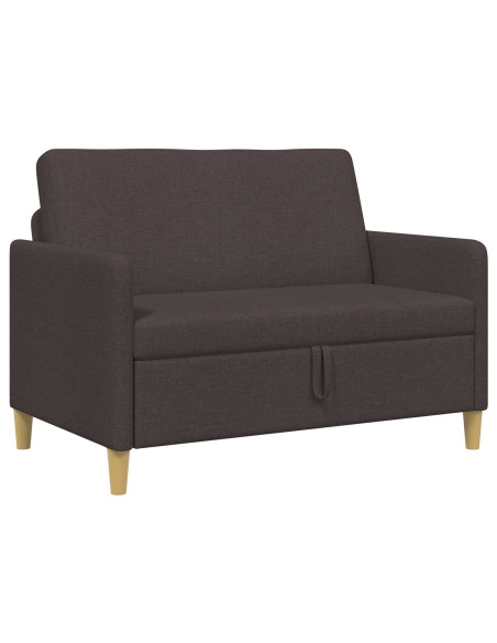 Divano con Storage Marrone Scuro 122 x 78 x 87 cm Poliestere