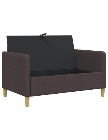 Divano con Storage Marrone Scuro 122 x 78 x 87 cm Poliestere