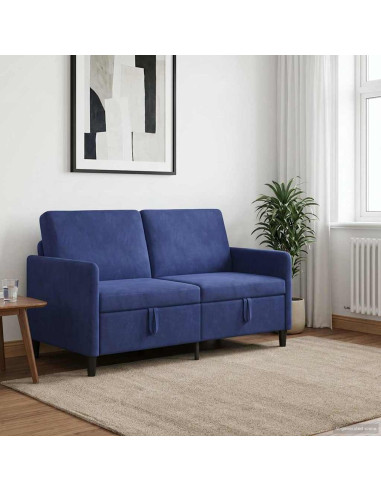 Divano con Storage Blu Polizia 152 x 78 x 87 cm Poliestere