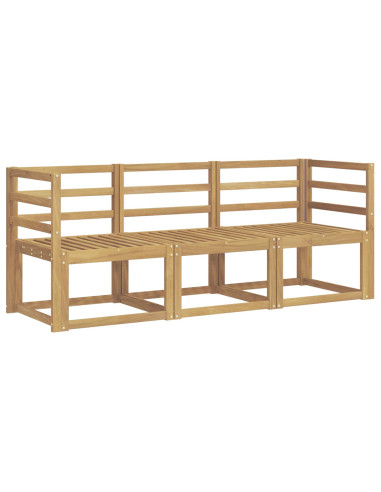 Set di divani da esterno 3 pcs Bianco 185,5 x 63 x 73 cm