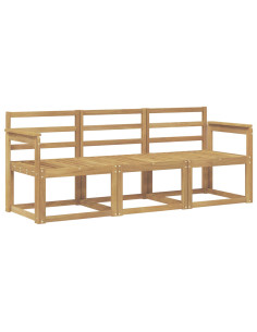 Set di divani da esterno 3 pcs Bianco 189,5 x 63 x 73 cm 2