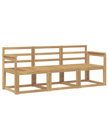 Set di divani da esterno 3 pcs Bianco 189,5 x 63 x 73 cm