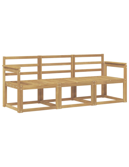 Set di divani da esterno 3 pcs Bianco 189,5 x 63 x 73 cm