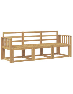 Set di divani da esterno 3 pcs Bianco 189,5 x 63 x 73 cm 2