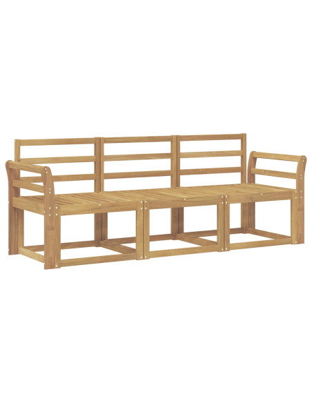 Set di divani da esterno 3 pcs Bianco 194 x 63 x 73 cm
