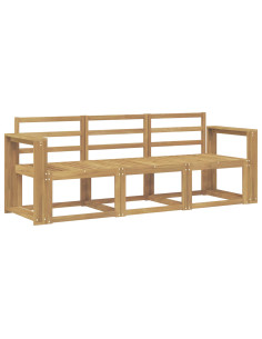 Set di divani da esterno 3 pcs Bianco 197,5 x 63 x 73 cm 2