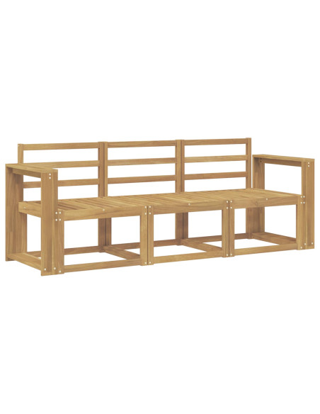 Set di divani da esterno 3 pcs Bianco 197,5 x 63 x 73 cm