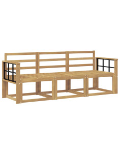 Set di divani da esterno 3 pcs Bianco 189,5 x 63 x 73 cm 2