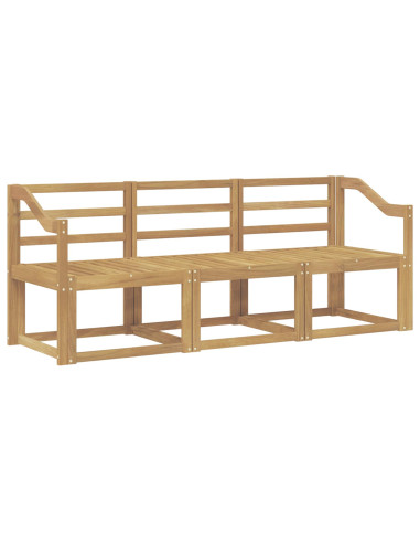 Set di divani da esterno 3 pcs Bianco 185,5 x 63 x 73 cm