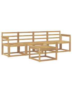 Set di divani da esterno 5 pcs Bianco 59 x 59 x 37 cm 2