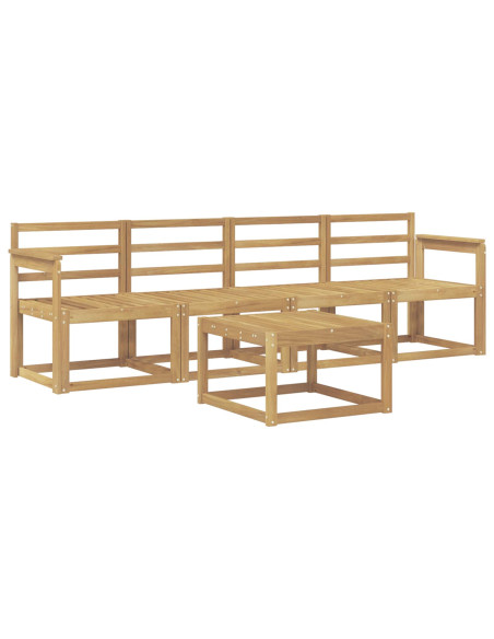 Set di divani da esterno 5 pcs Bianco 59 x 59 x 37 cm