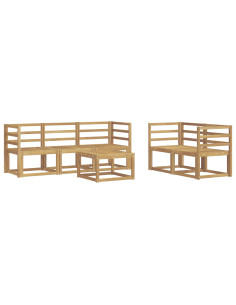 Set di divani da esterno 6 pcs Bianco 59 x 59 x 37 cm 2