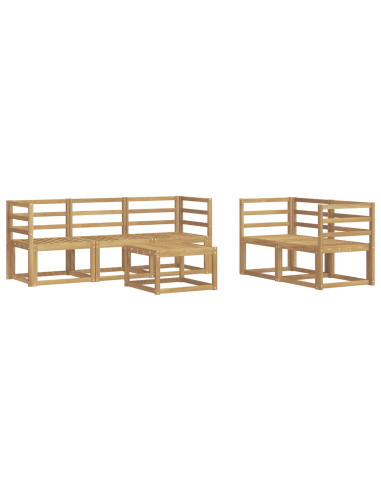 Set di divani da esterno 6 pcs Bianco 59 x 59 x 37 cm