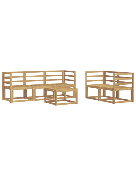 Set di divani da esterno 6 pcs Bianco 59 x 59 x 37 cm