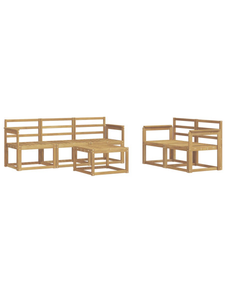 Set di divani da esterno 6 pcs Bianco 59 x 59 x 37 cm