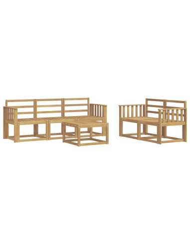Set di divani da esterno 6 pcs Bianco 59 x 59 x 37 cm