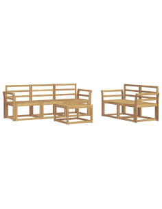 Set di divani da esterno 6 pcs Bianco 59 x 59 x 37 cm 2