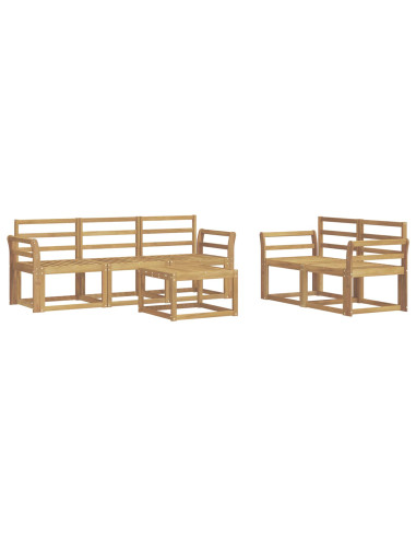 Set di divani da esterno 6 pcs Bianco 59 x 59 x 37 cm