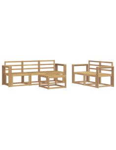 Set di divani da esterno 6 pcs Bianco 59 x 59 x 37 cm 2