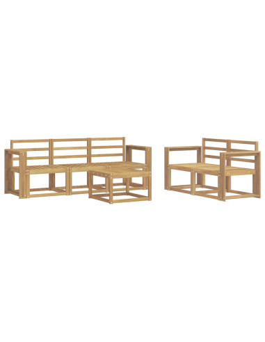 Set di divani da esterno 6 pcs Bianco 59 x 59 x 37 cm