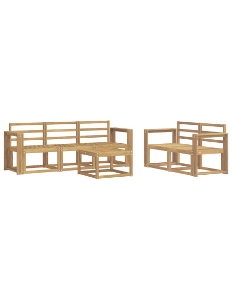 Set di divani da esterno 6 pcs Bianco 59 x 59 x 37 cm