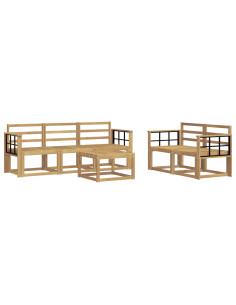 Set di divani da esterno 6 pcs Bianco 59 x 59 x 37 cm 2