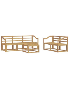 Set di divani da esterno 6 pcs Bianco 59 x 59 x 37 cm 2