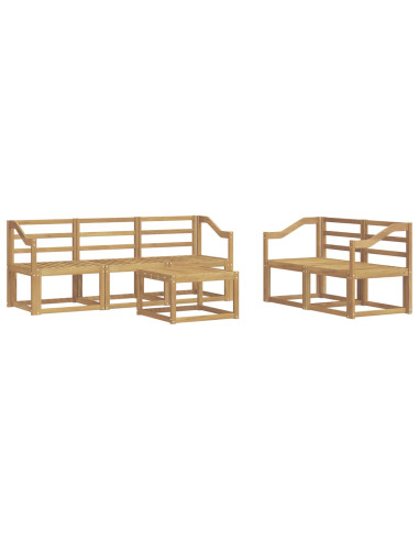Set di divani da esterno 6 pcs Bianco 59 x 59 x 37 cm