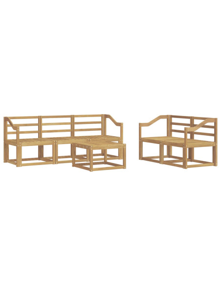 Set di divani da esterno 6 pcs Bianco 59 x 59 x 37 cm