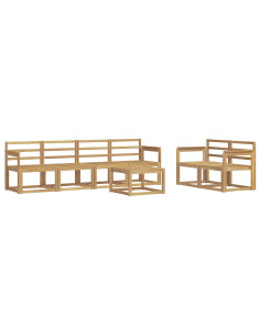 Set di divani da esterno 7 pcs Bianco 59 x 59 x 37 cm 2